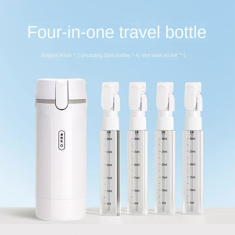 4-in-1 Travel Refillable Toiletry Bottle Set – Leakproof Cosmetic Dispenser