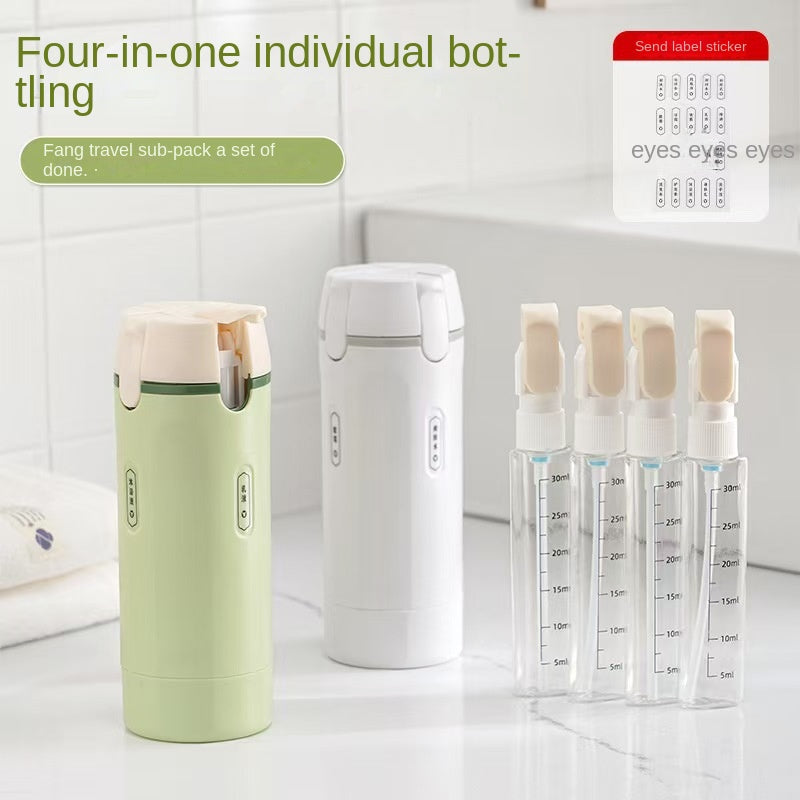 4-in-1 Travel Refillable Toiletry Bottle Set – Leakproof Cosmetic Dispenser