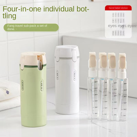 4-in-1 Travel Refillable Toiletry Bottle Set – Leakproof Cosmetic Dispenser