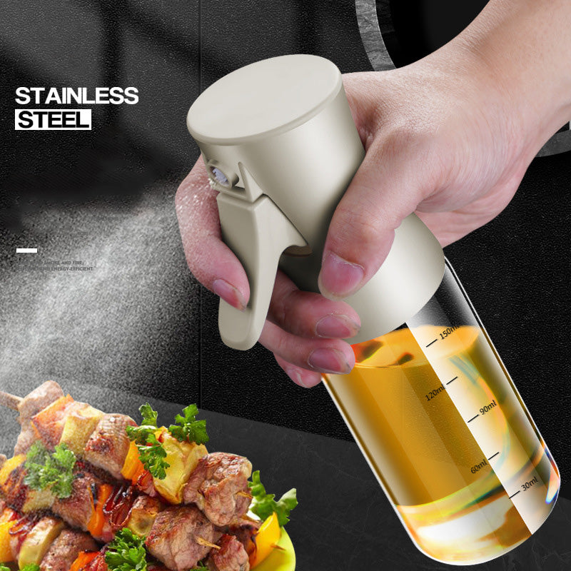 Oil Spray Bottle Glass Oil Bottle Press Type Atomized Oil Bottle