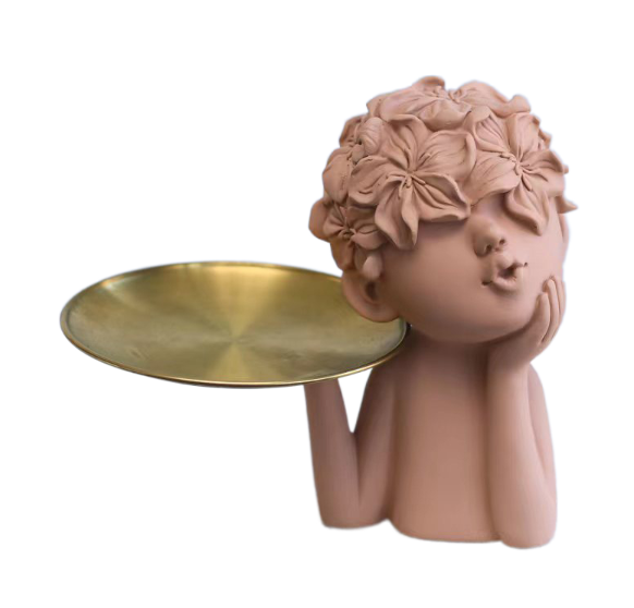Fashionable Petal Girl Storage Tray Home Decoration