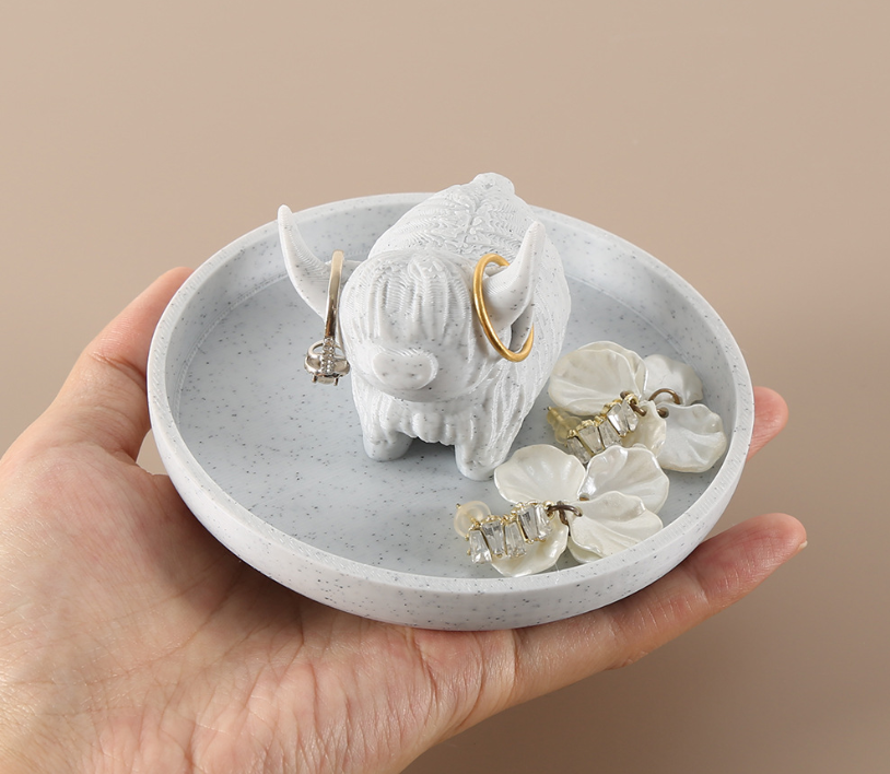 Scottish Highland cattle jewelry tray