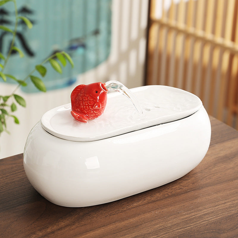 Zen Tabletop Water Fountain with Planter – Indoor Relaxation Décor
