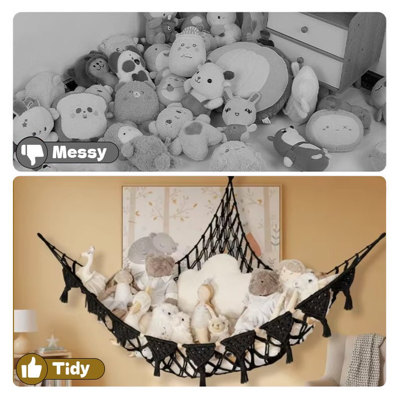 Baby Toy Storage Hammock – Soft Plush Animal Organizer for Nursery