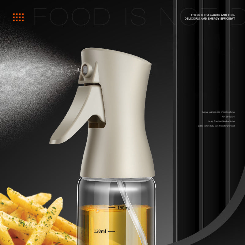 Oil Spray Bottle Glass Oil Bottle Press Type Atomized Oil Bottle