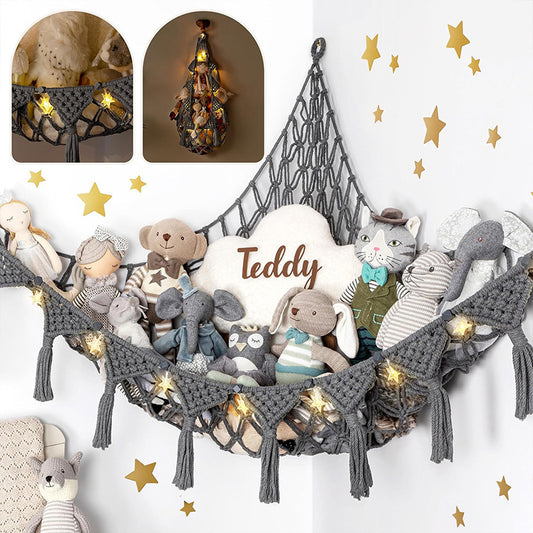 Baby Toy Storage Hammock – Soft Plush Animal Organizer for Nursery