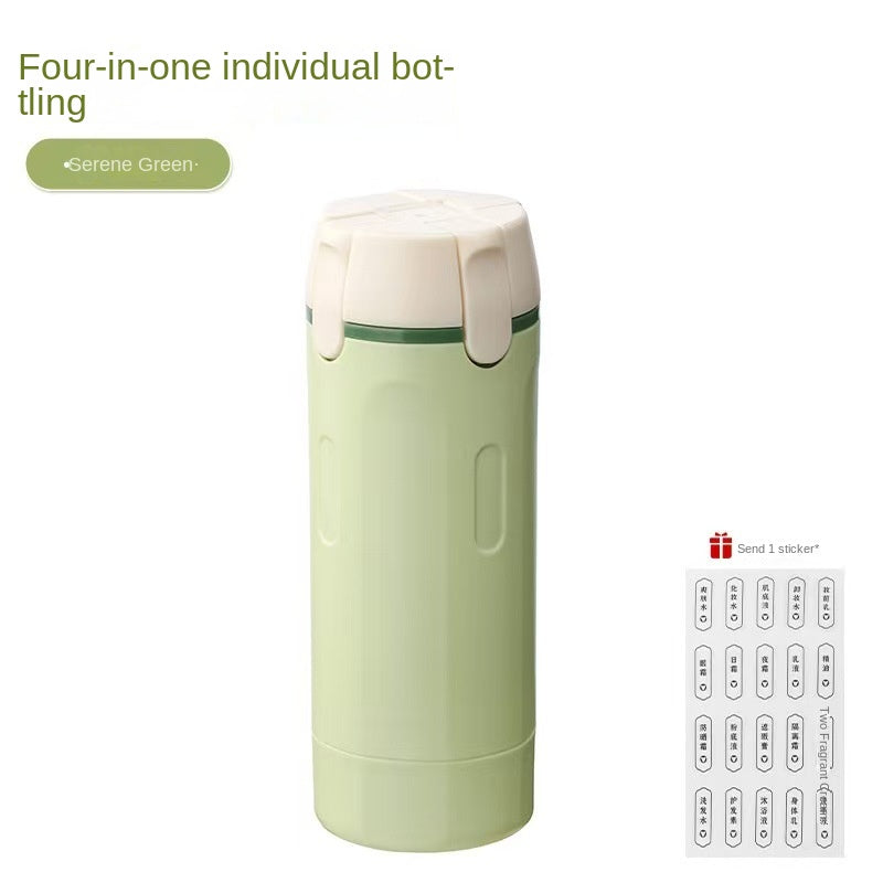 4-in-1 Travel Refillable Toiletry Bottle Set – Leakproof Cosmetic Dispenser