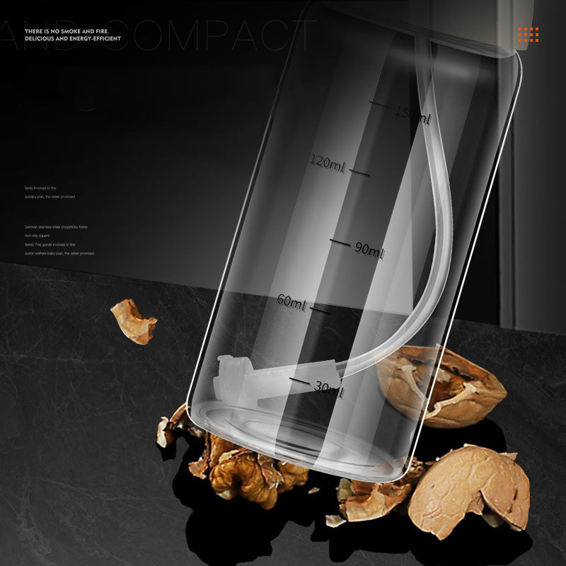 Oil Spray Bottle Glass Oil Bottle Press Type Atomized Oil Bottle