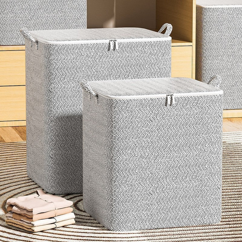 Foldable Fabric Storage Basket with Handles – Multi-Purpose Storage Bin