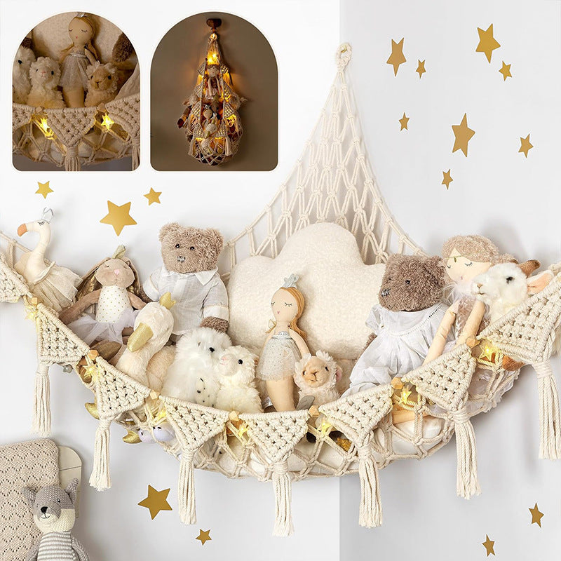 Baby Toy Storage Hammock – Soft Plush Animal Organizer for Nursery